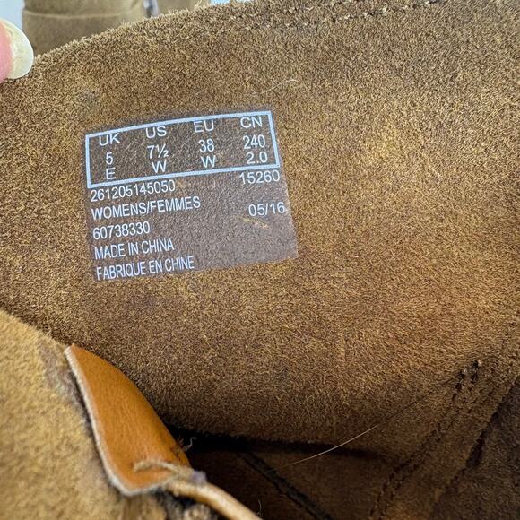 Clarks - Artisan Malvet Doris Brown Suede Mid-Calf Heeled Boots - Women's 7.5 - Picture 9 of 10